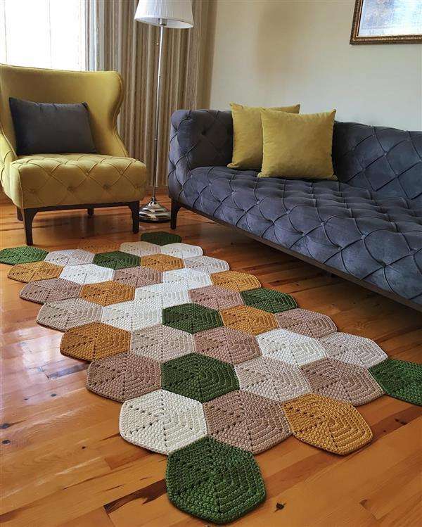 ideias criativas tapetes de crochê para sala