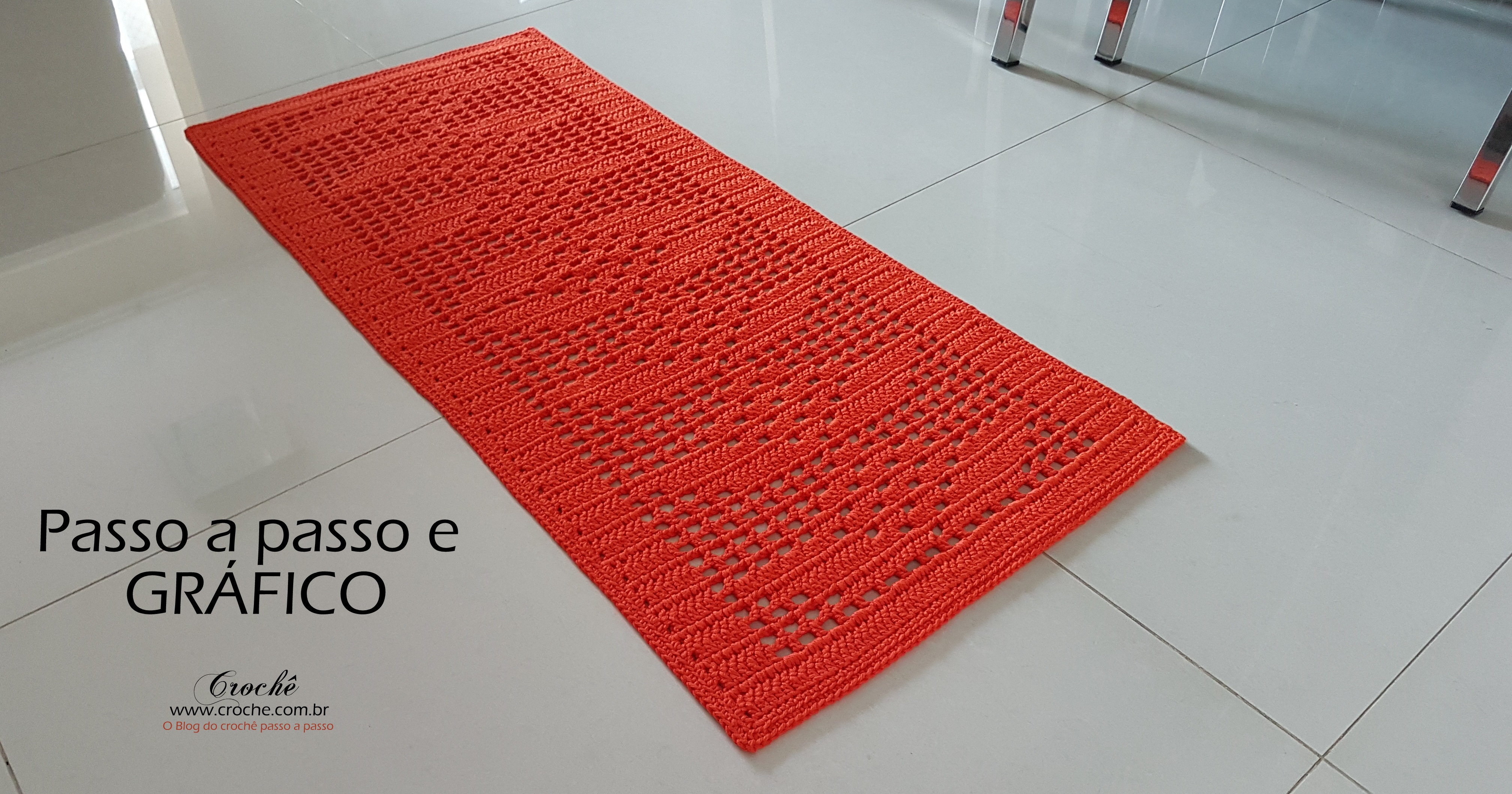 tapete passadeira de crochê para cozinha