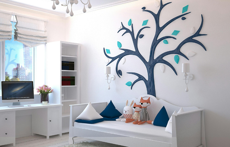tema azul e branco