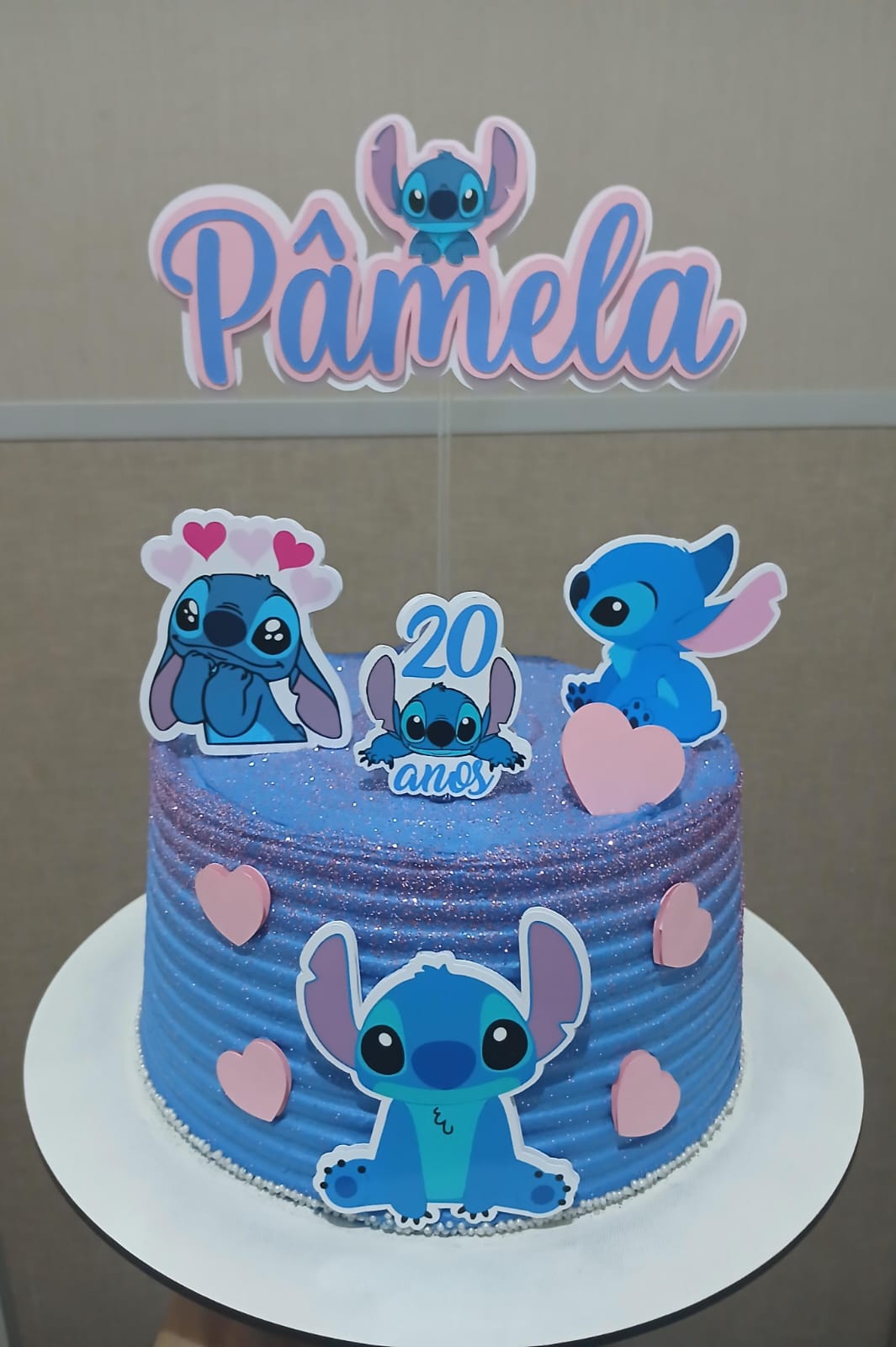 bolo do stitch chantilly