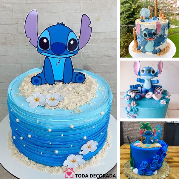 bolo stitch efeito praia