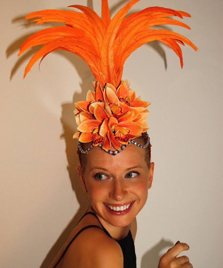 inspiração tiaras de cetim com flores