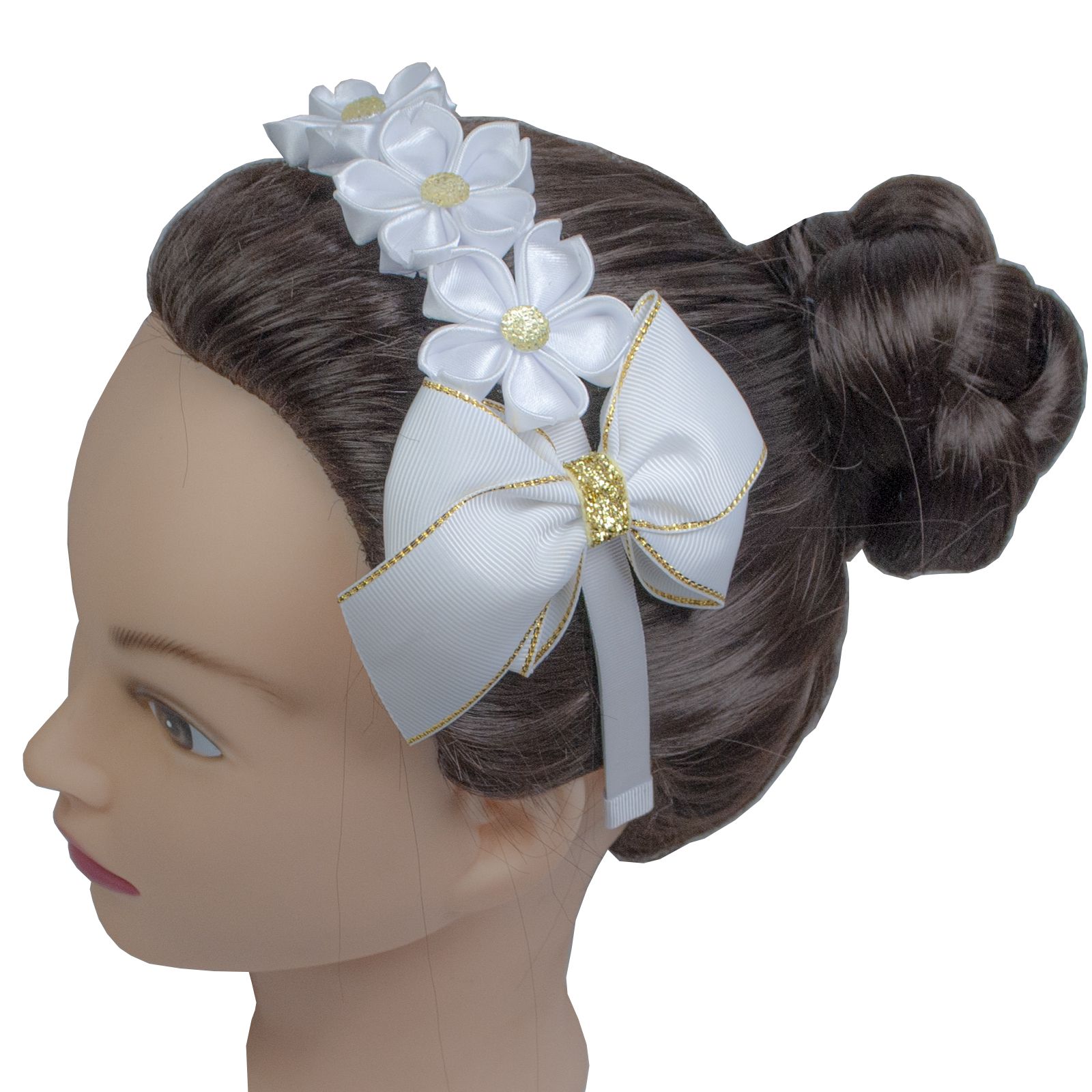 inspiração tiaras de cetim com flores