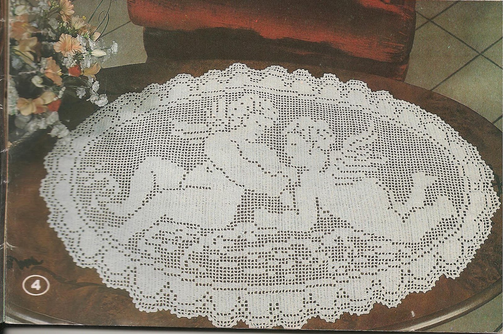 gráfico toalha de mesa crochê filé