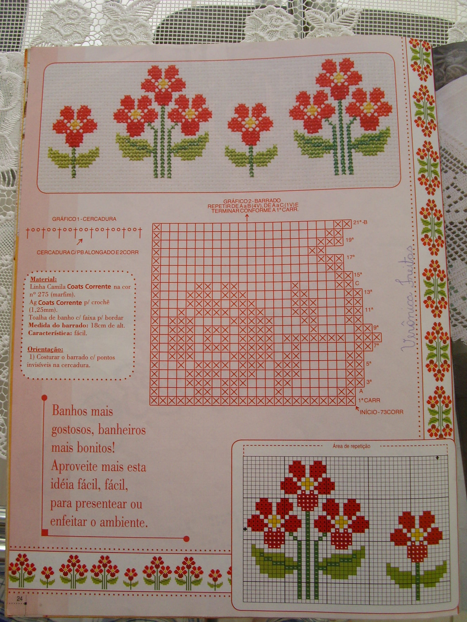 gráfico toalha de mesa crochê filé
