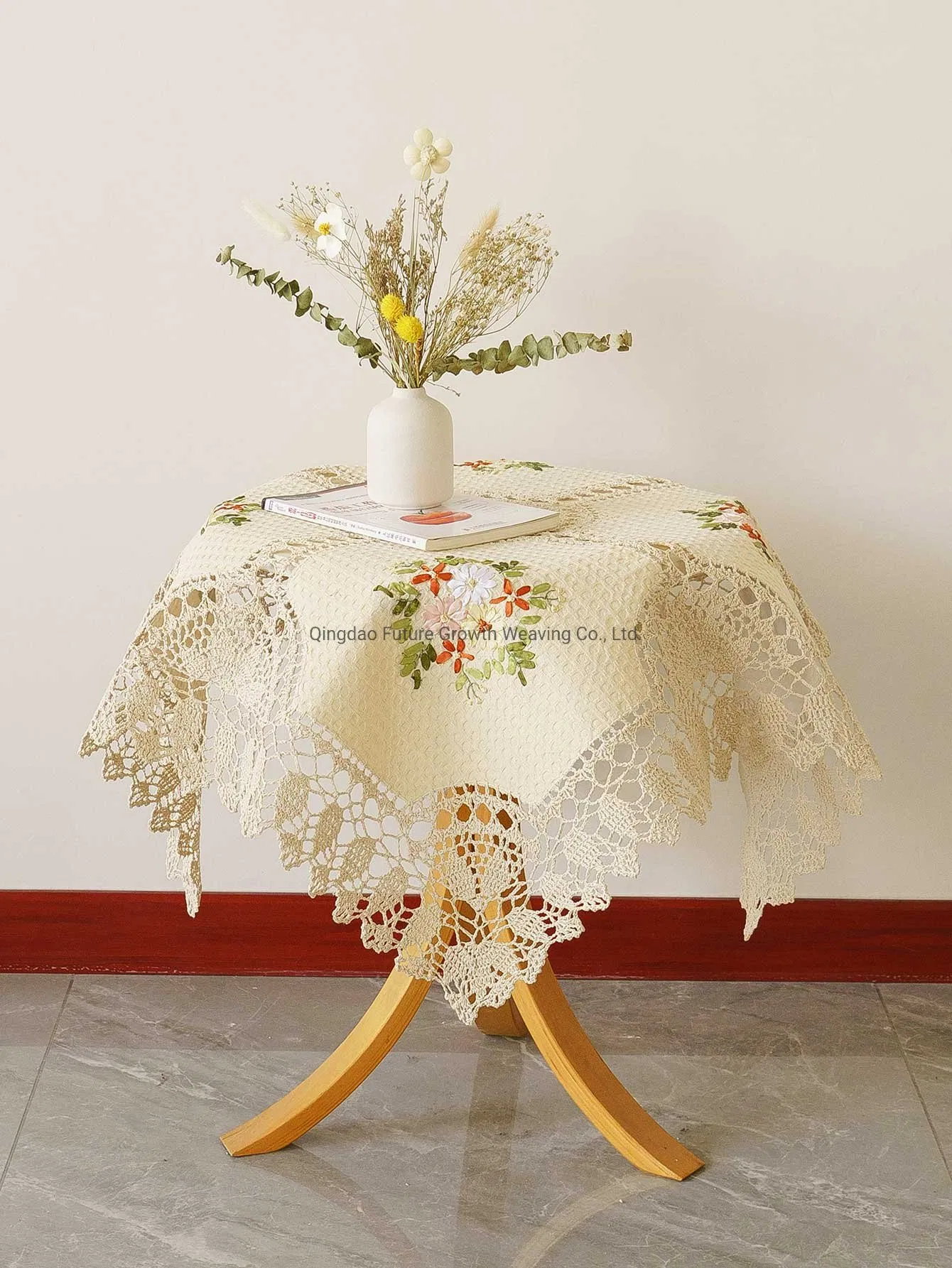 toalha de mesa bordado em fita