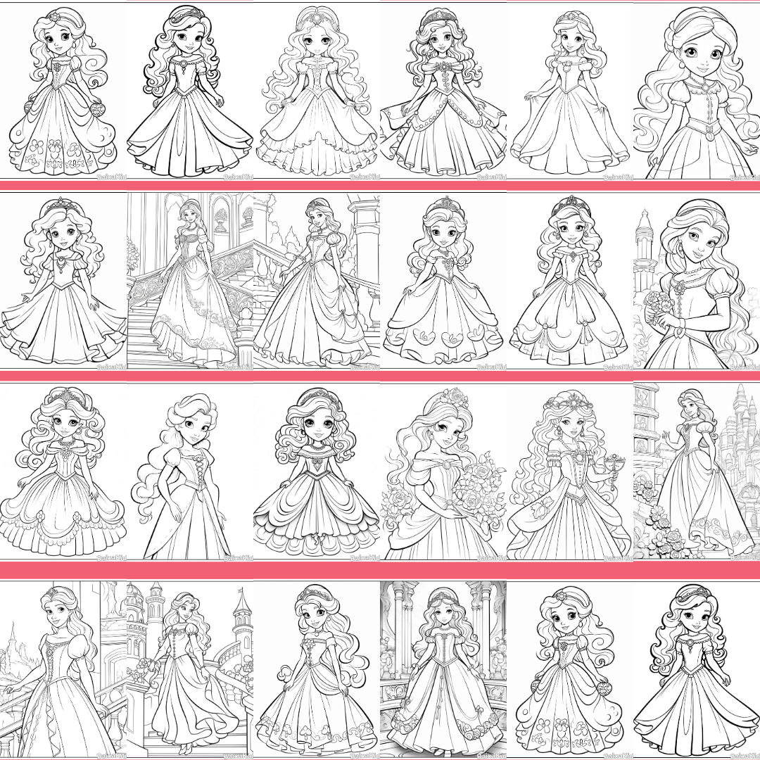 todas as princesas da disney para colorir