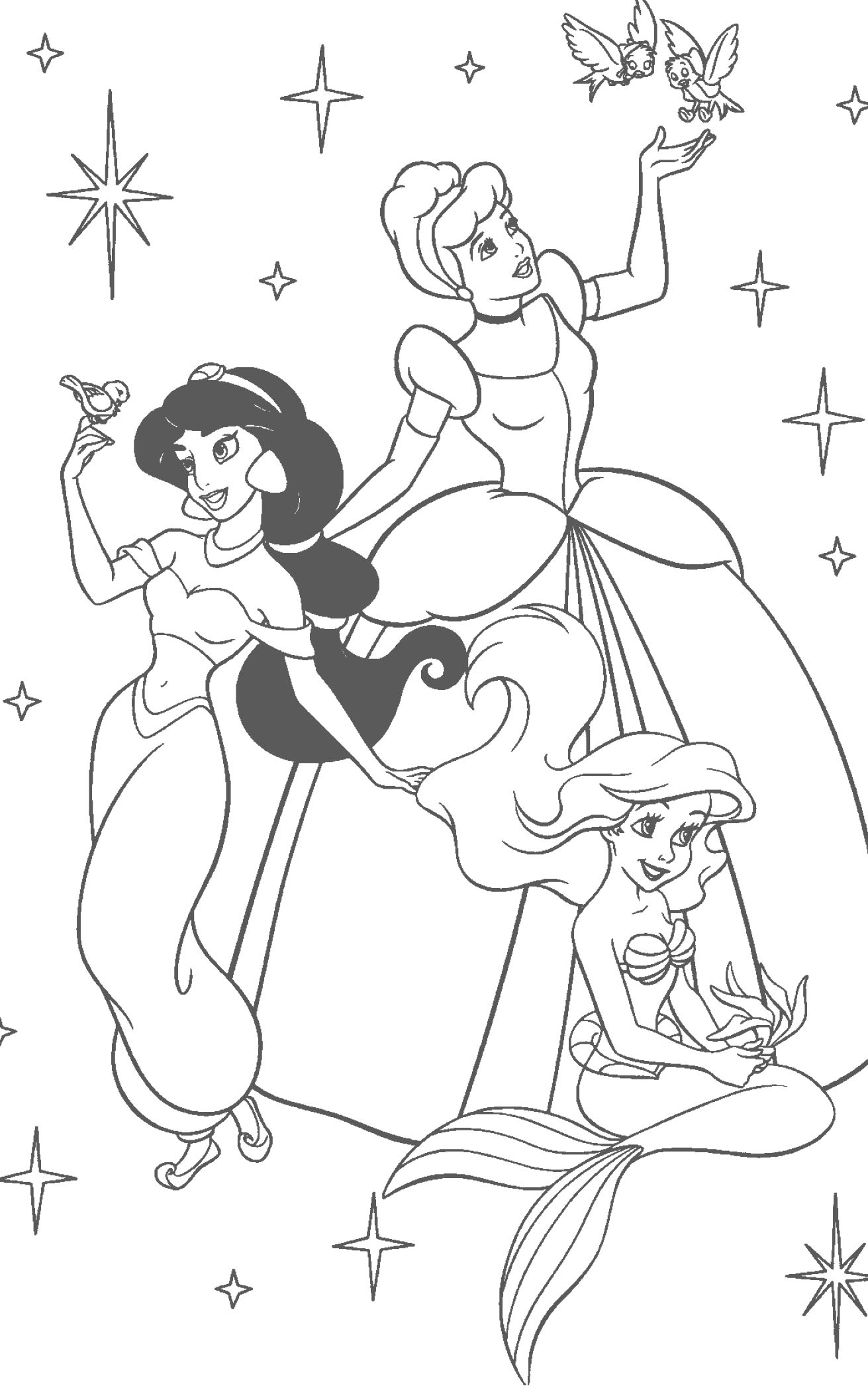 princesas disney para colorir vs personagens outros desenhos