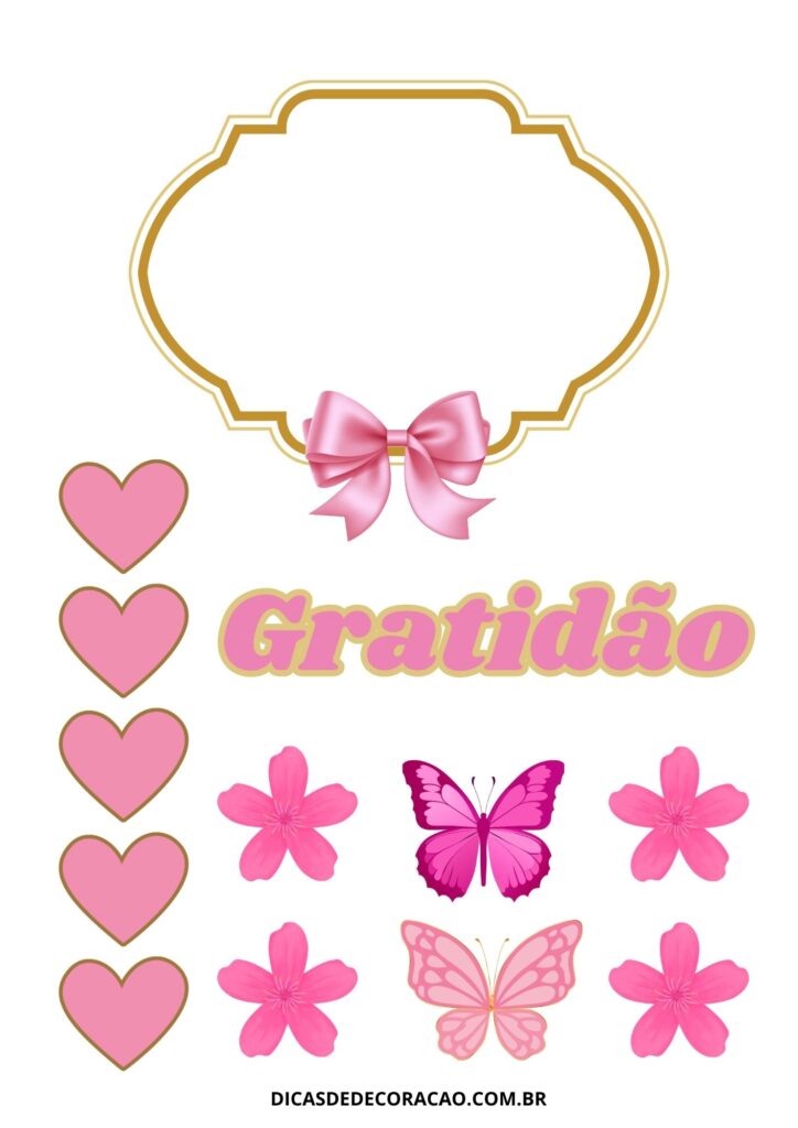 topo de bolo borboletas para imprimir