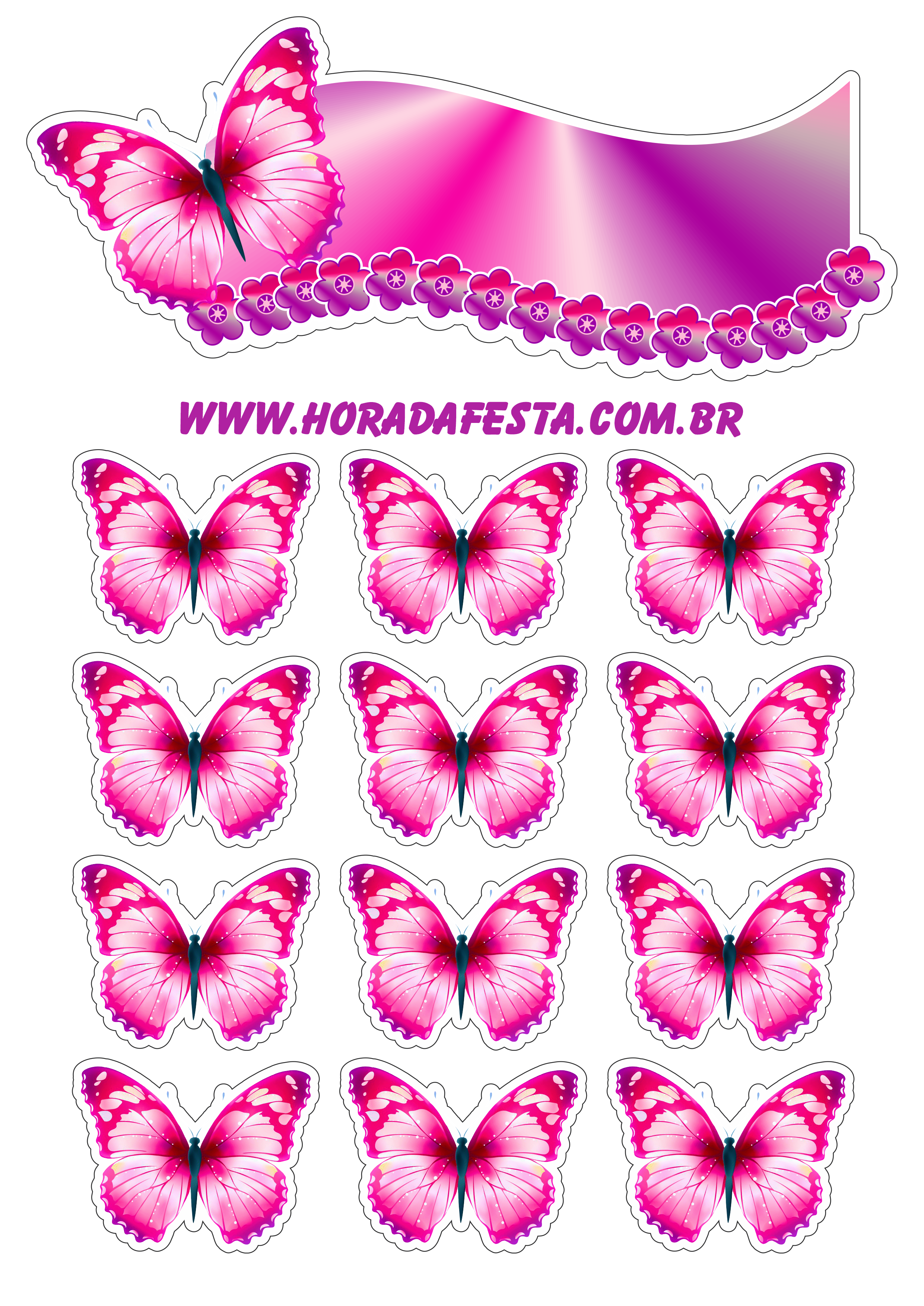 topo de bolo borboleta vs topo de bolo floral