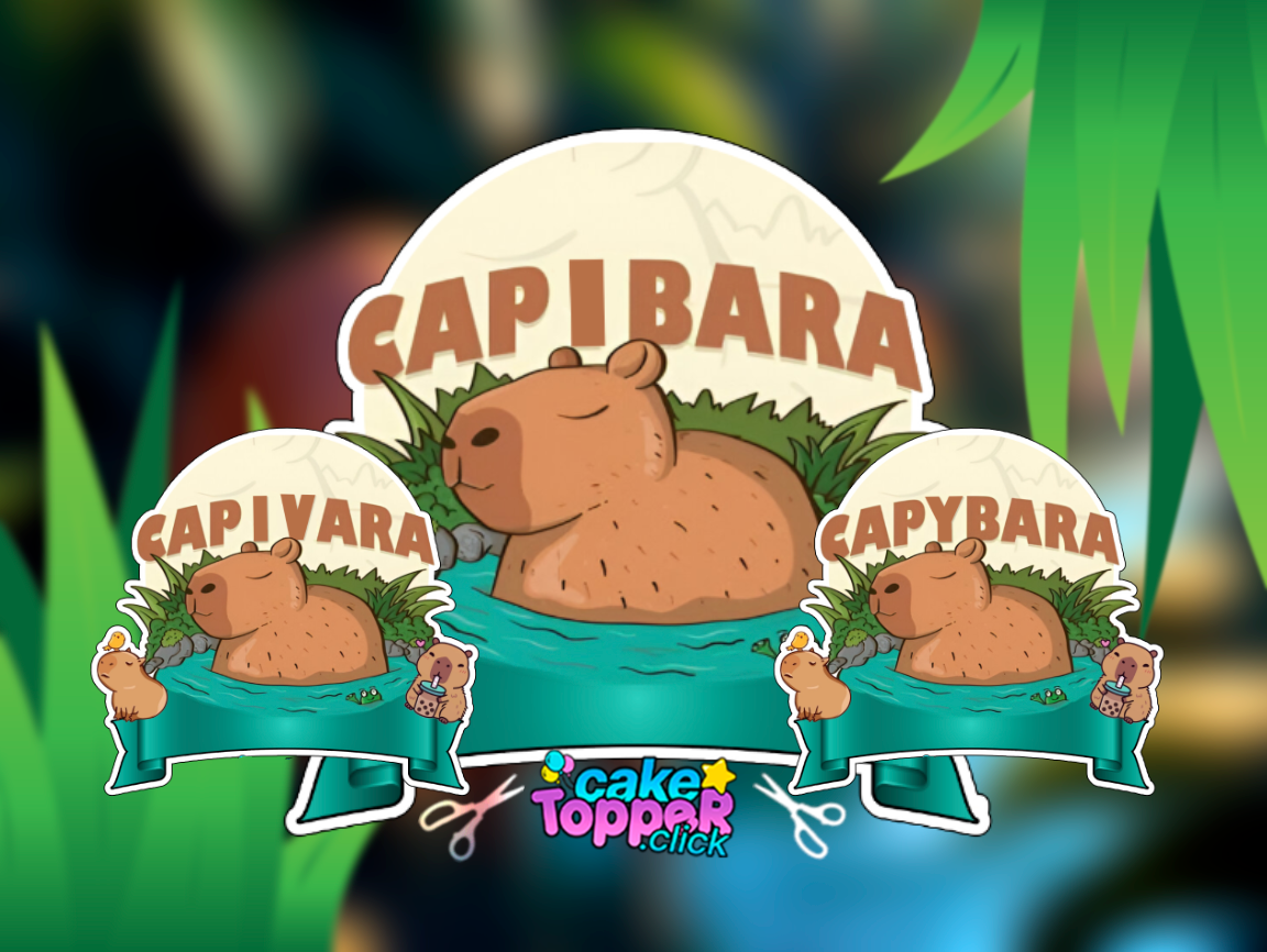 preço topo de bolo capivara personalizado