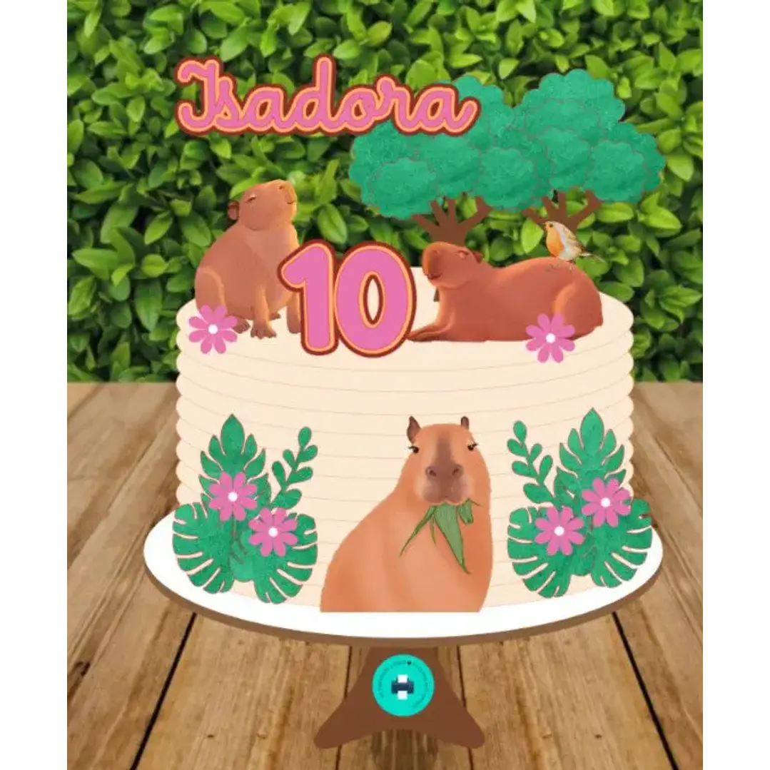 quanto custa um topo de bolo capivara personalizado