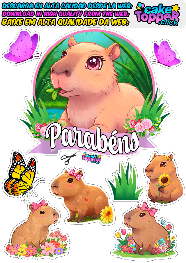 erros comuns ao imprimir topo de bolo capivara