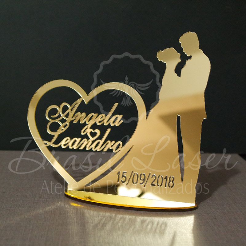 topo de bolo casal com foto