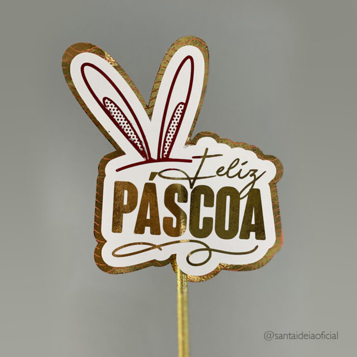 topo de bolo coelho silhouette