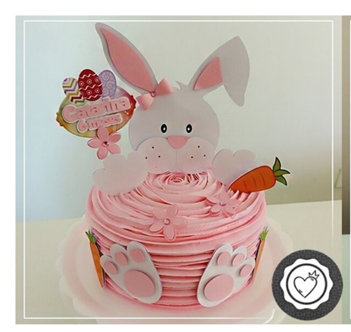 papel para topo de bolo coelho