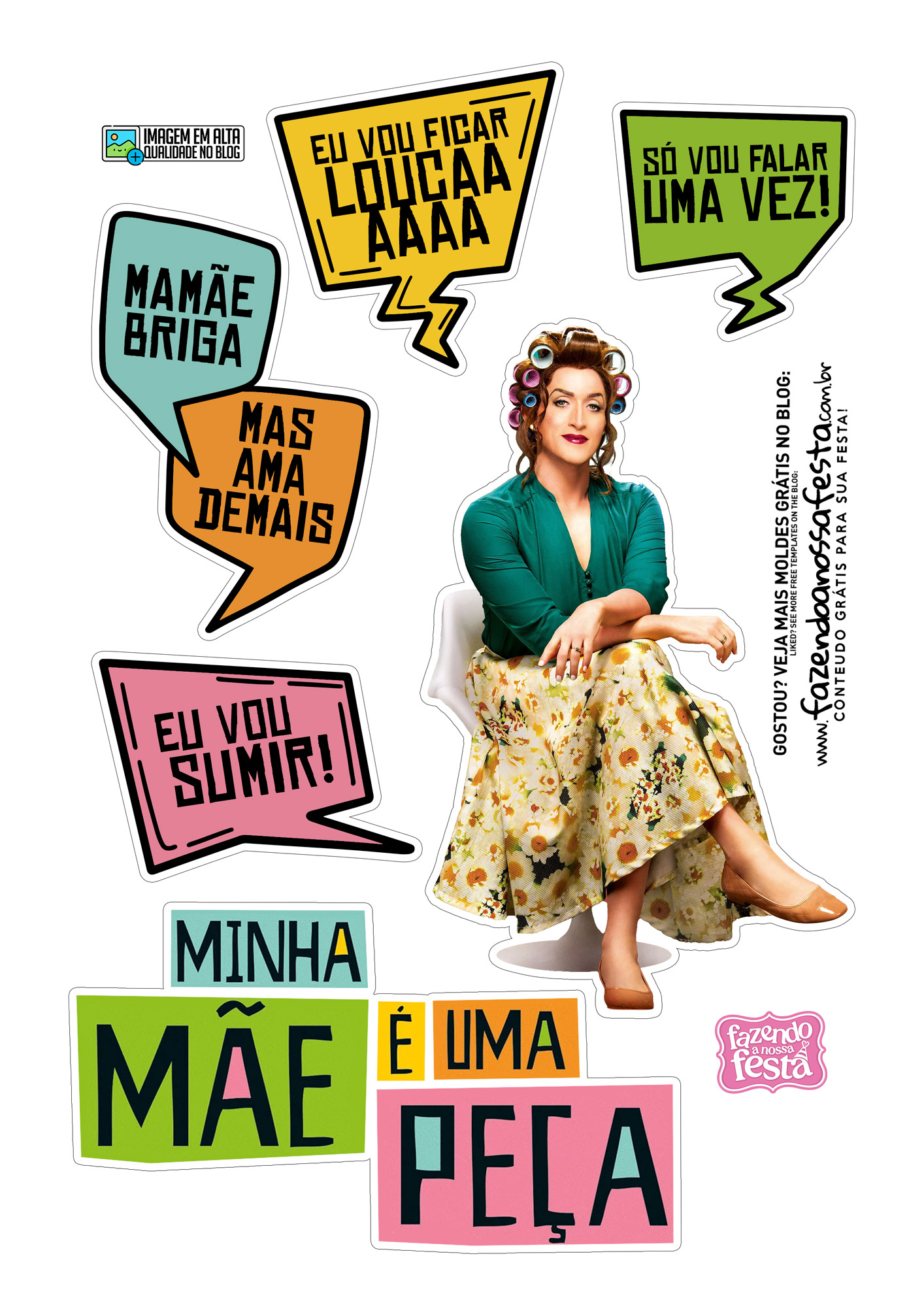 topo de bolo personalizado dia das mães