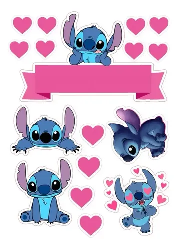 como fazer topo de bolo stitch em biscuit passo a passo