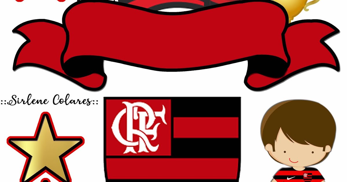 topo de bolo flamengo com escudo