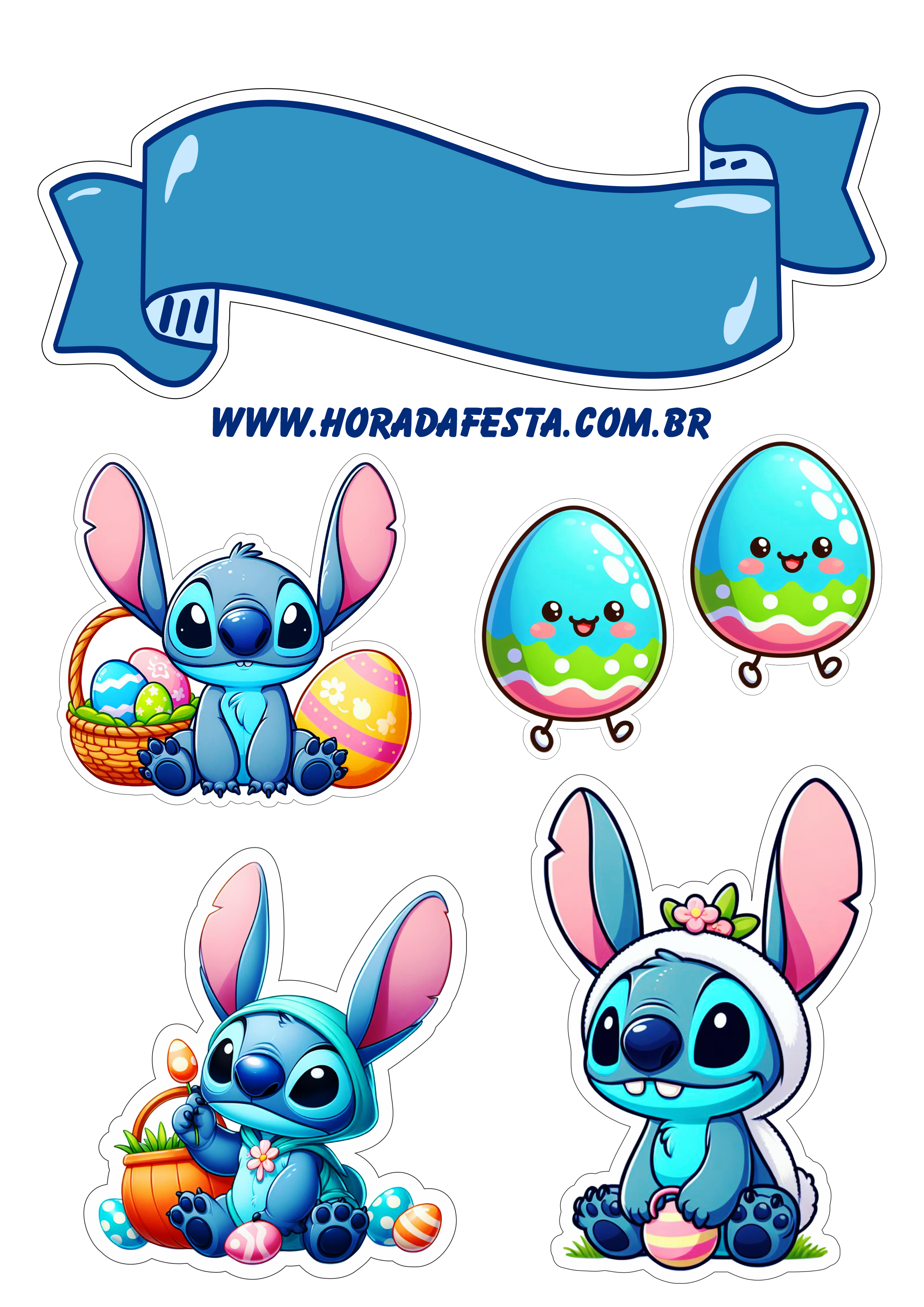 topo de bolo Lilo e Stitch personalizado