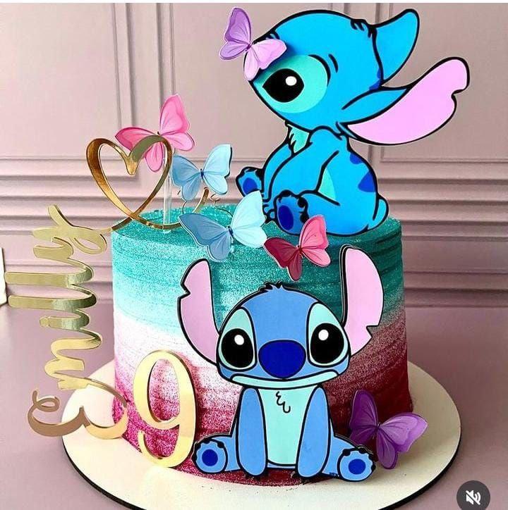topo de bolo Lilo e Stitch digital