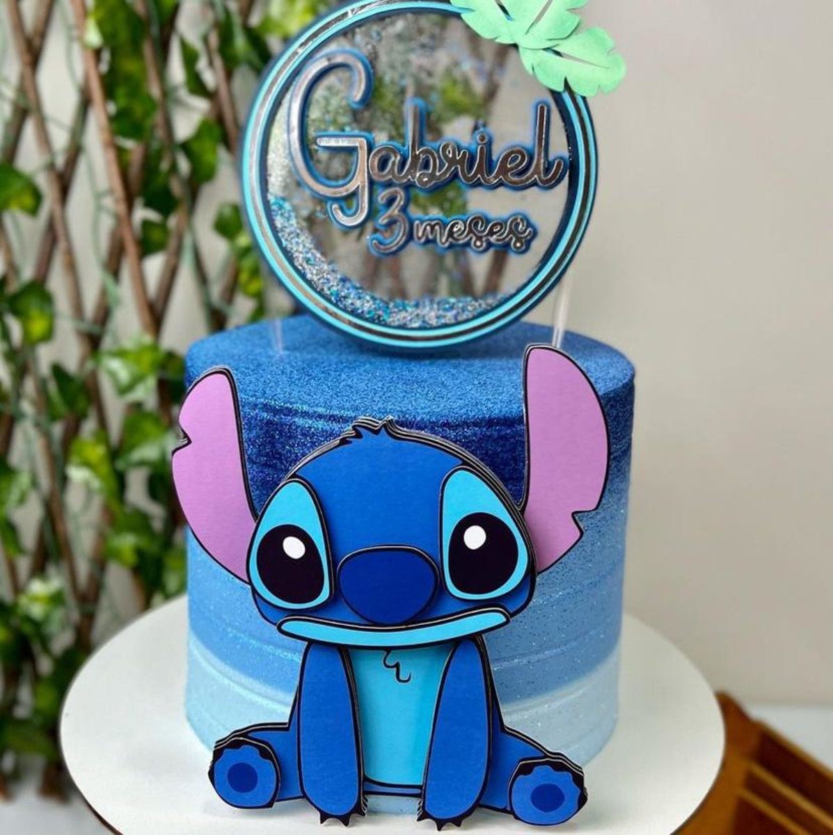 topo de bolo stitch e angel png