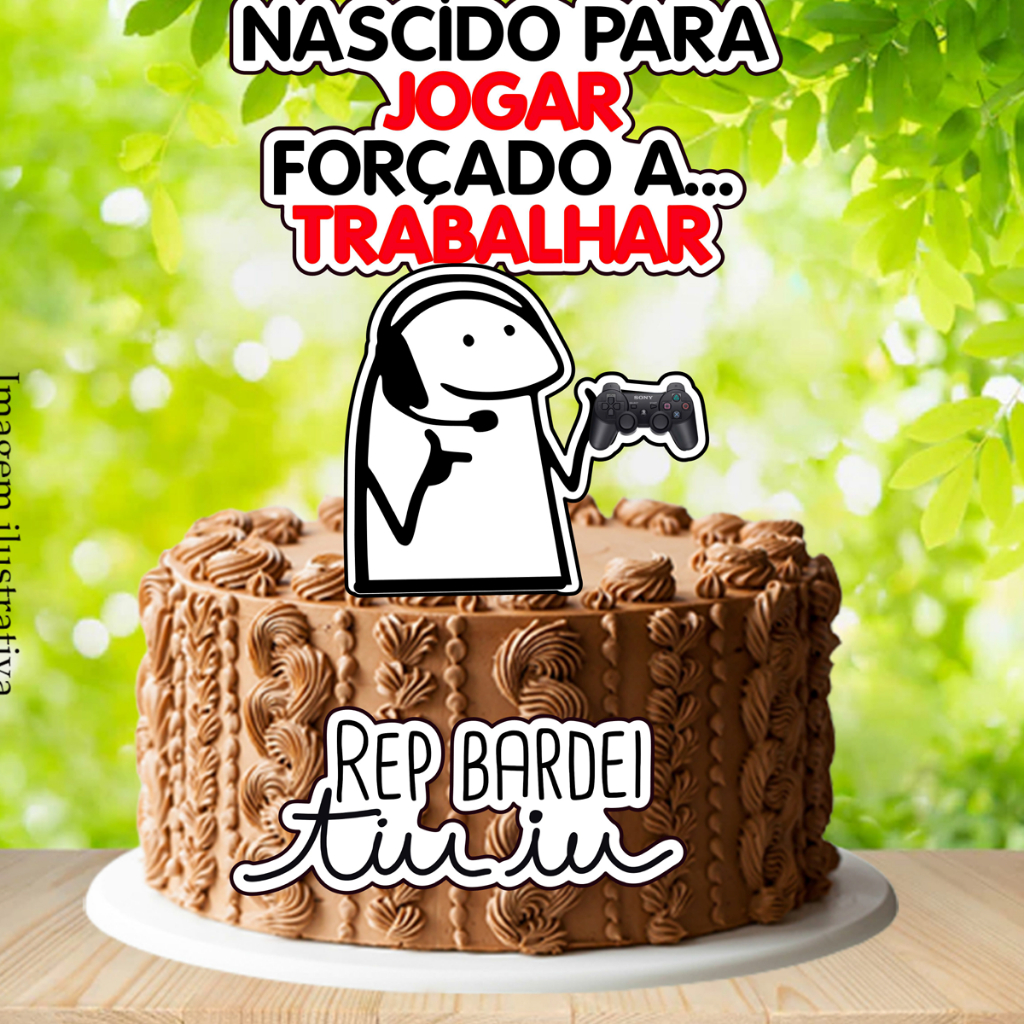 topo de bolo masculino engraçado para imprimir grátis