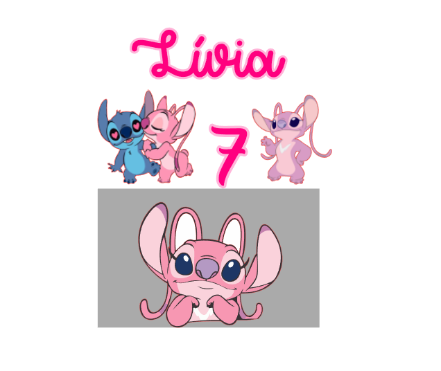 topo de bolo stitch e angel infantil