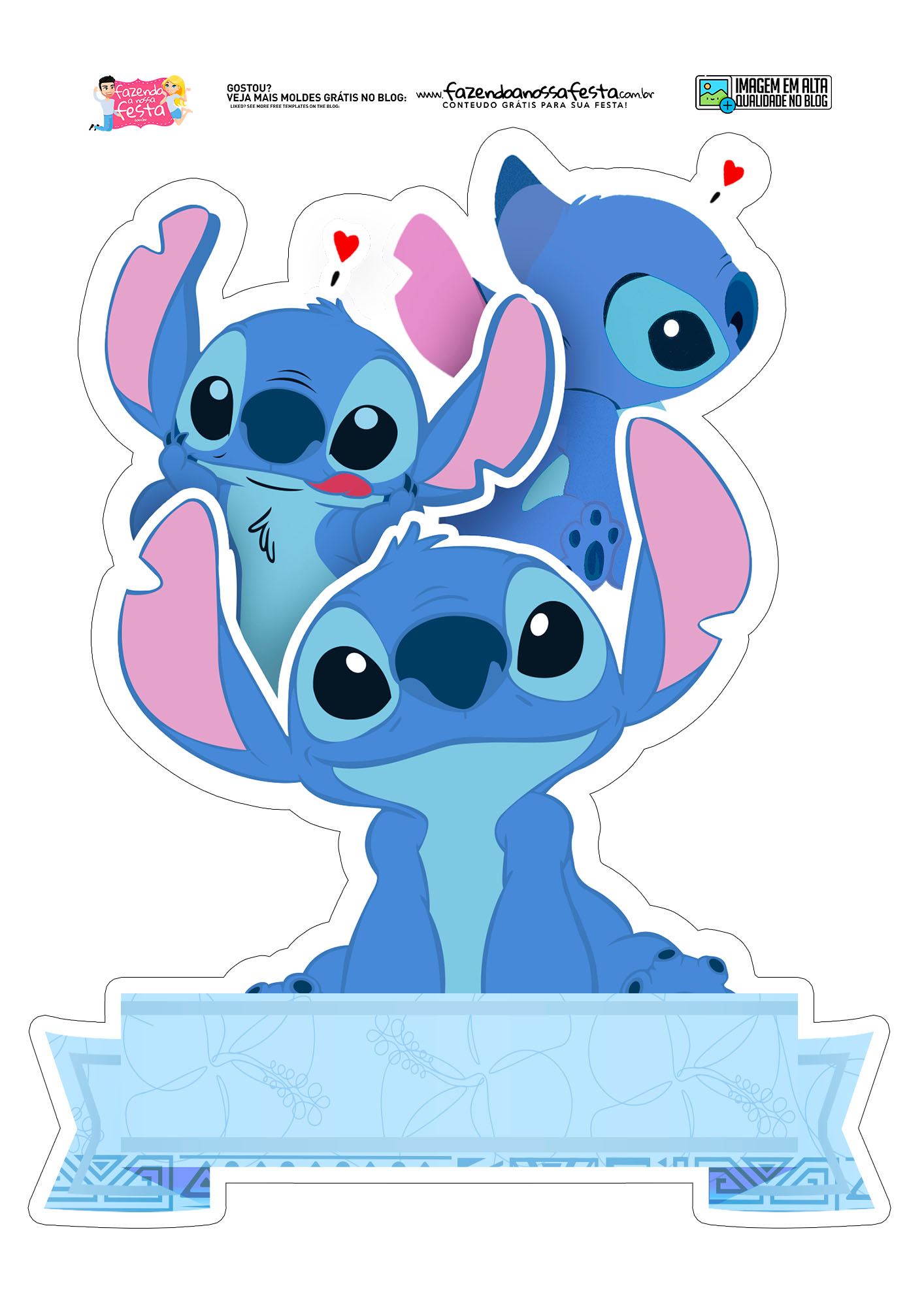 quanto custa topo de bolo stitch personalizado