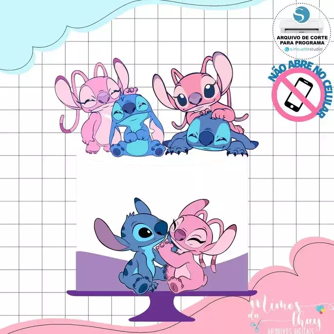 quanto custa topo de bolo stitch personalizado