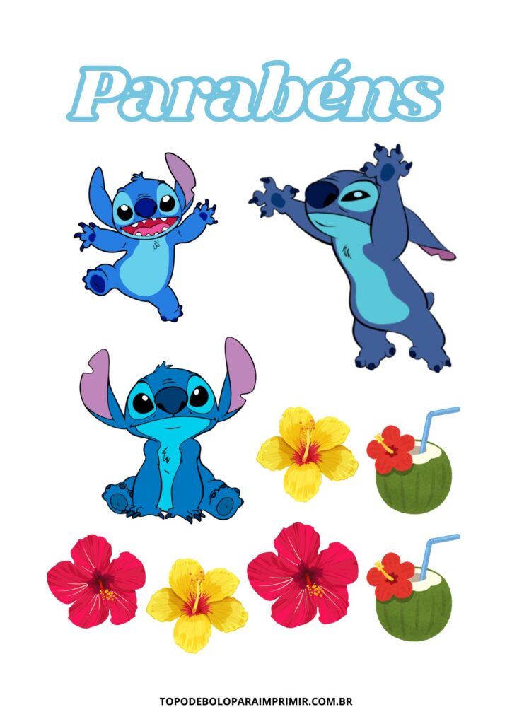 erros comuns ao imprimir topo de bolo stitch