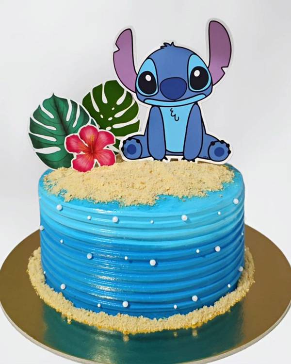 topo de bolo stitch com nome