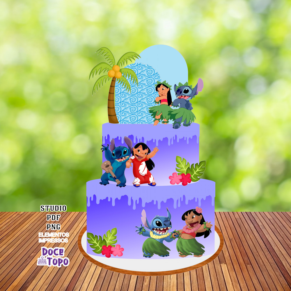 topo de bolo lilo e stitch para imprimir