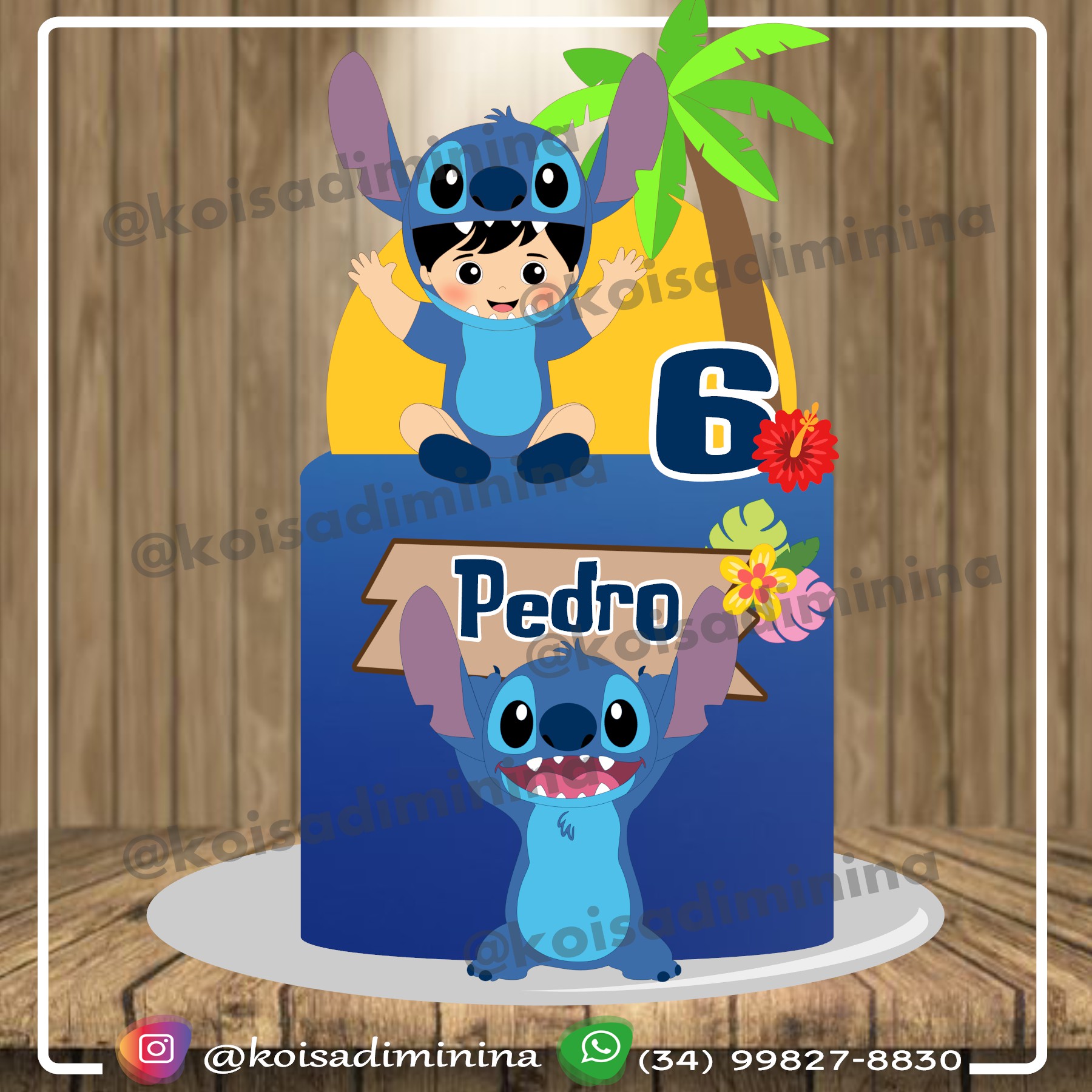 topo de bolo stitch pdf