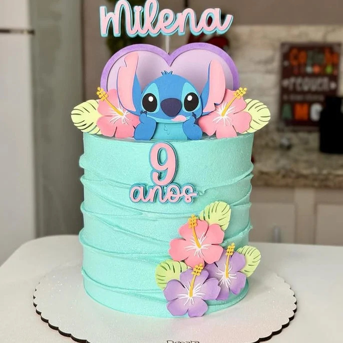 Topper de bolo Stitch DIY