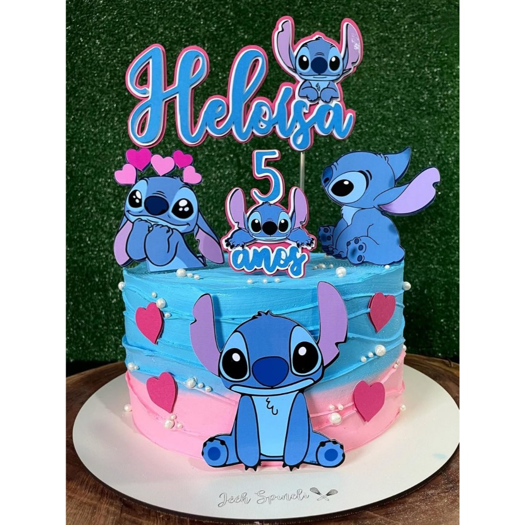 Topper de bolo Stitch econômico