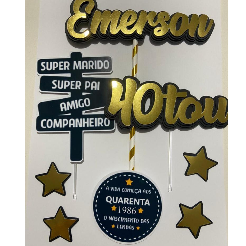 topo de bolo masculino flork