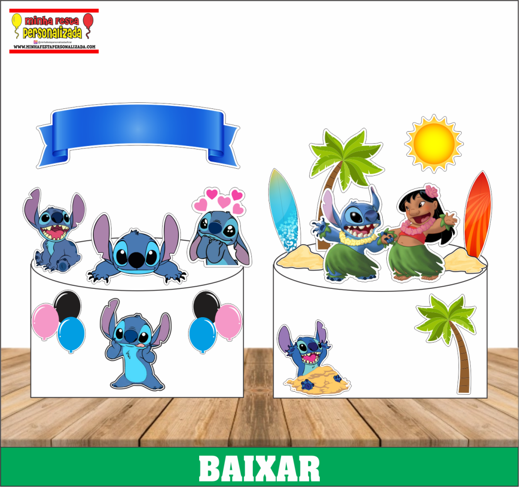 topper de bolo stitch vs topper de bolo angel qual escolher