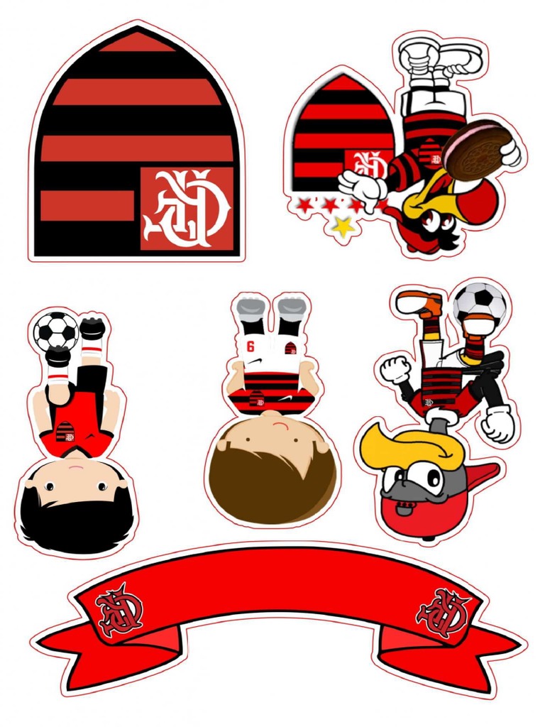 arte digital flamengo para bolo