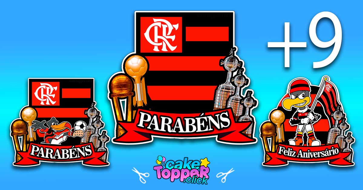 topper flamengo personalizado nome
