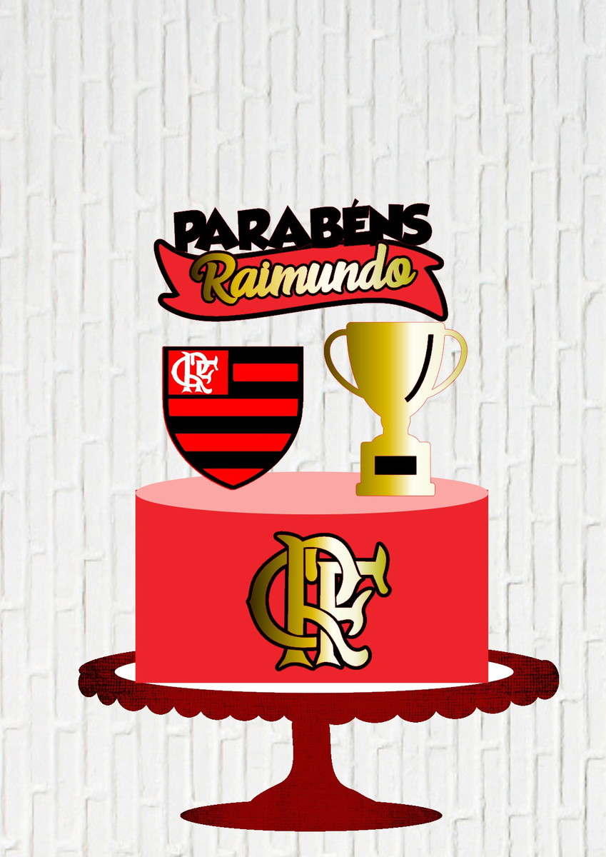 topper flamengo personalizado nome