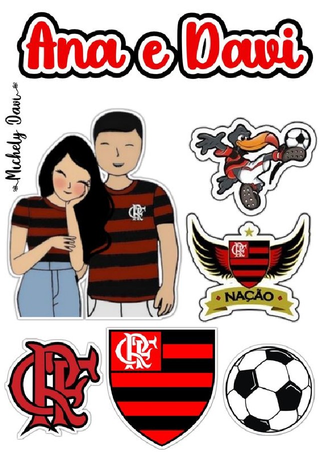 topo de bolo flamengo shaker