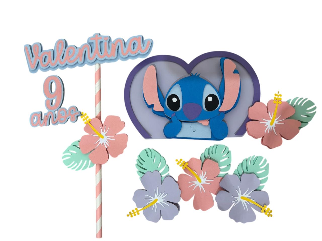 Topper de bolo Lilo e Stitch
