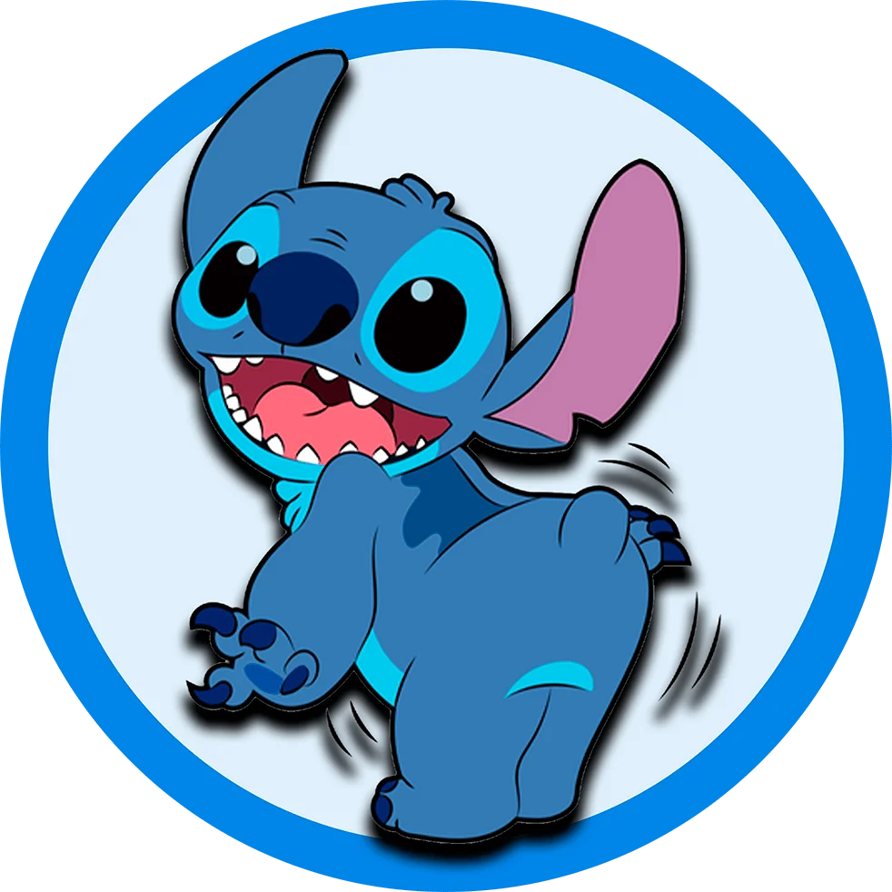 topo de bolo stitch e angel png