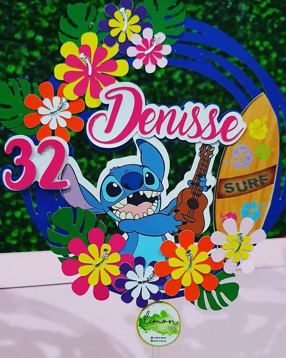 topo de bolo stitch para imprimir