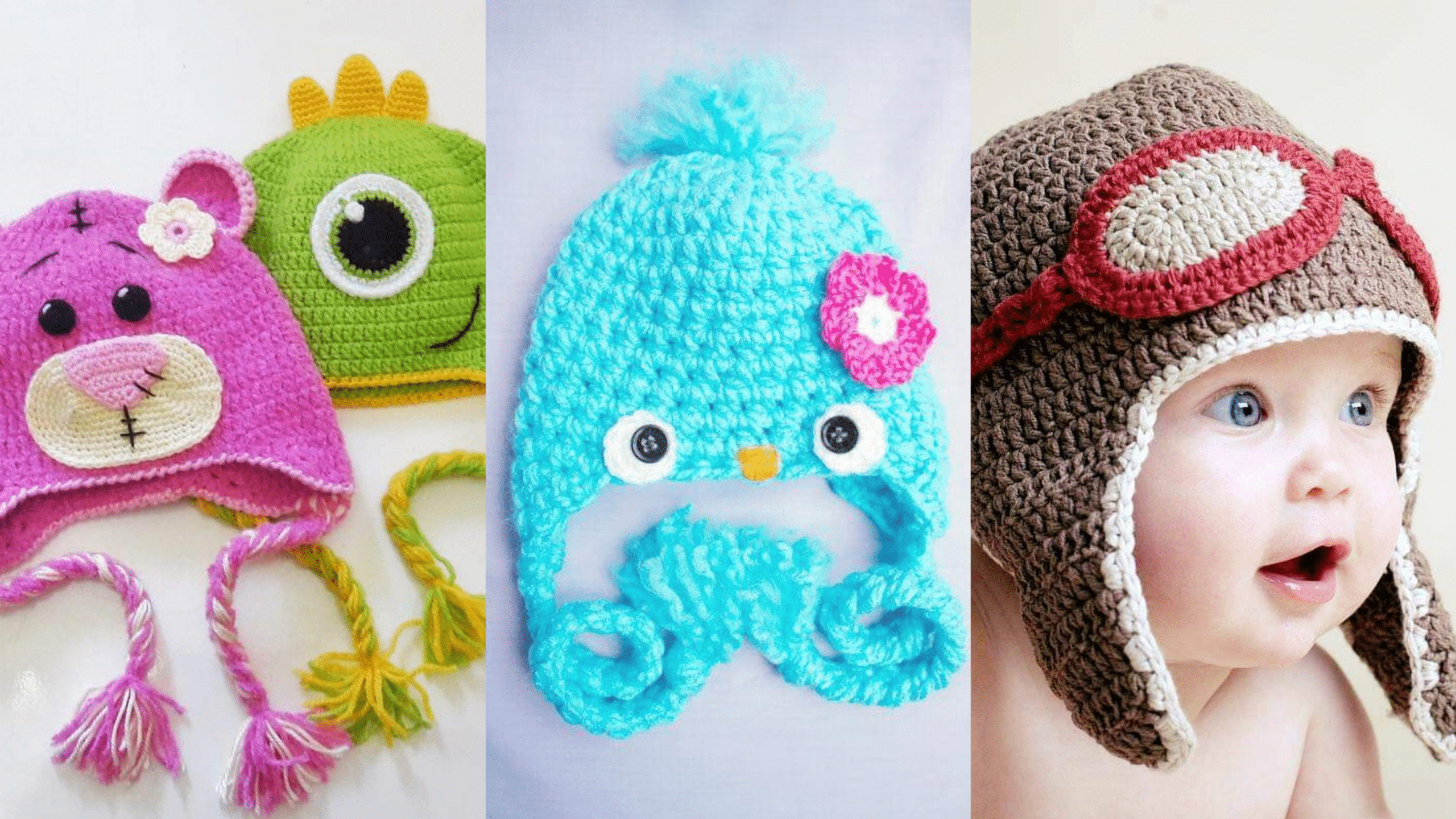 touca de crochê infantil