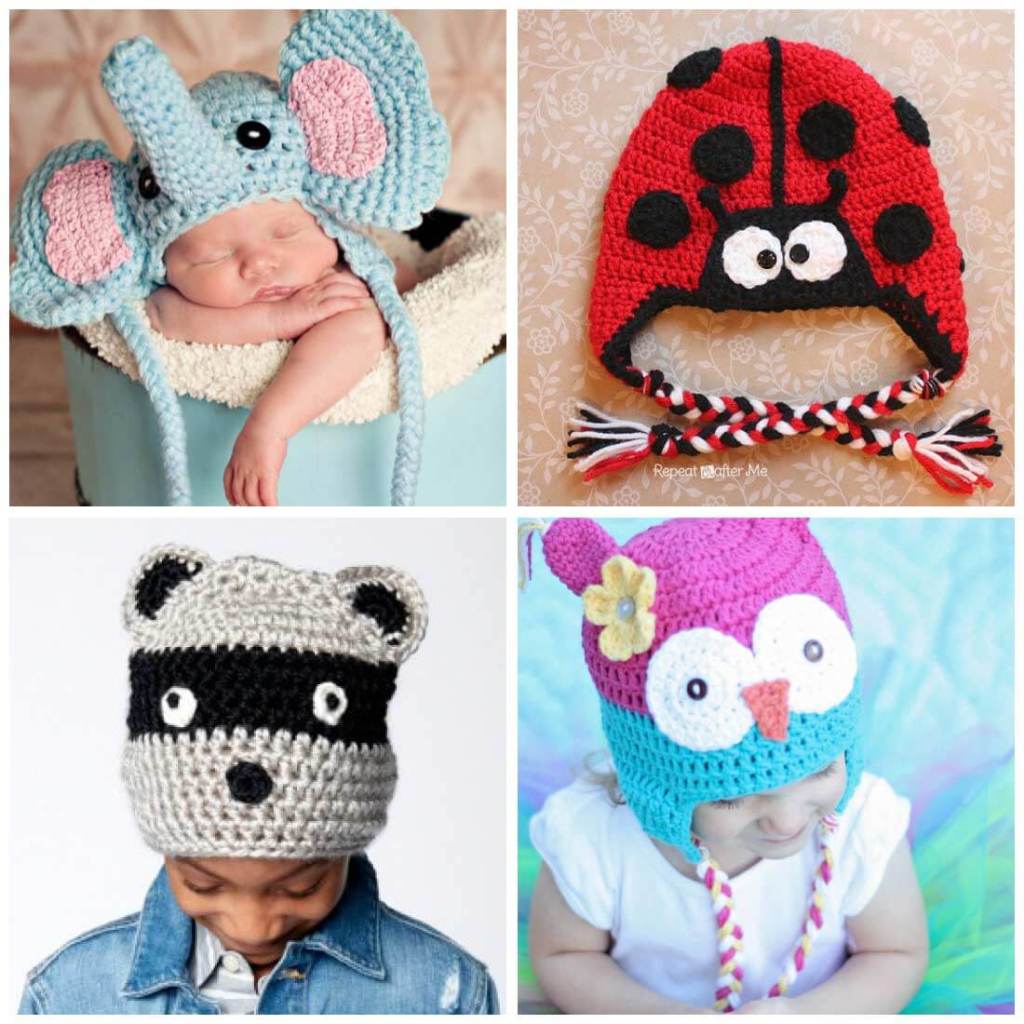 modelos de touca de crochê infantil para meninas