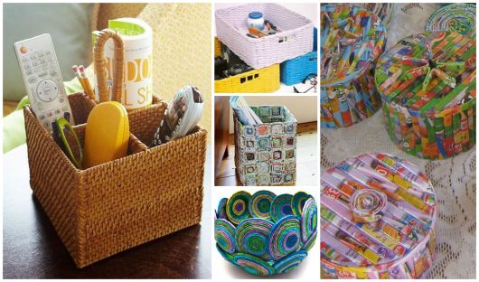 ideias criativas artesanato jornal para casa