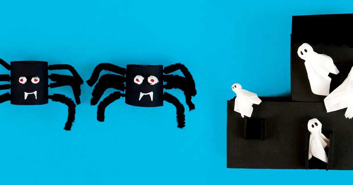 fantasmas de halloween com materiais reciclados passo a passo