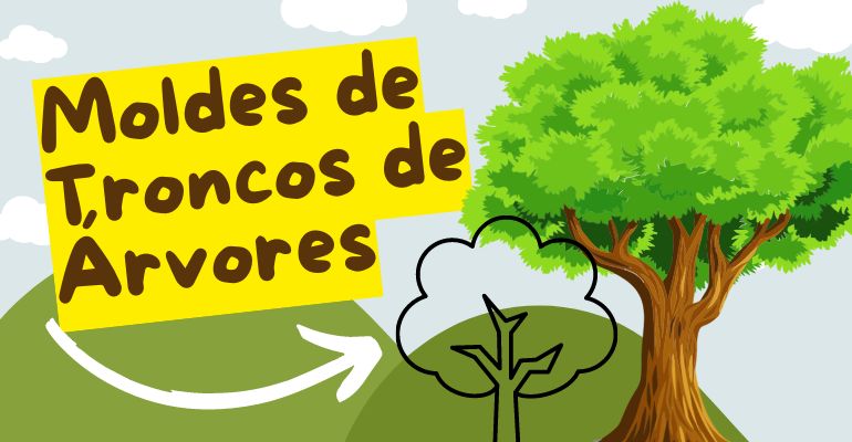 ideias de moldes de tronco de arvore para imprimir